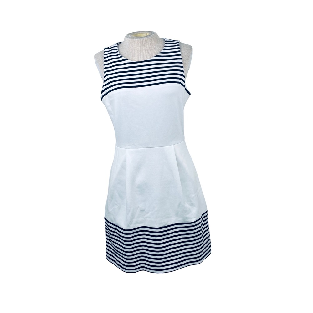 Madewell Striped Sleeveless Fit and Flare Pocket Dress‎ S